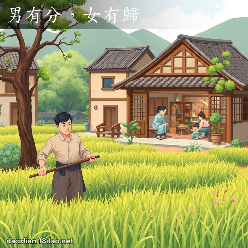 男有分，女有归 - 国语大辞典配图