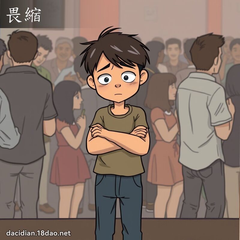 畏縮 - 國語大辭典配圖