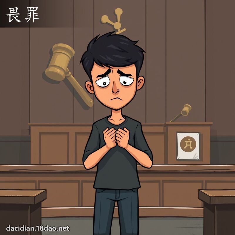 畏罪 - 國語大辭典配圖