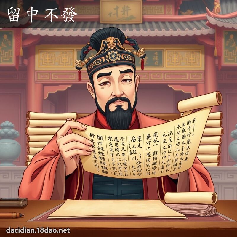 留中不发 - 国语大辞典配图
