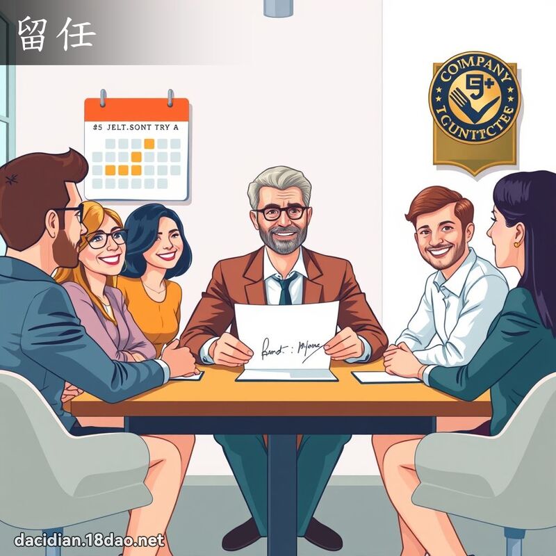 留任 - 国语大辞典配图