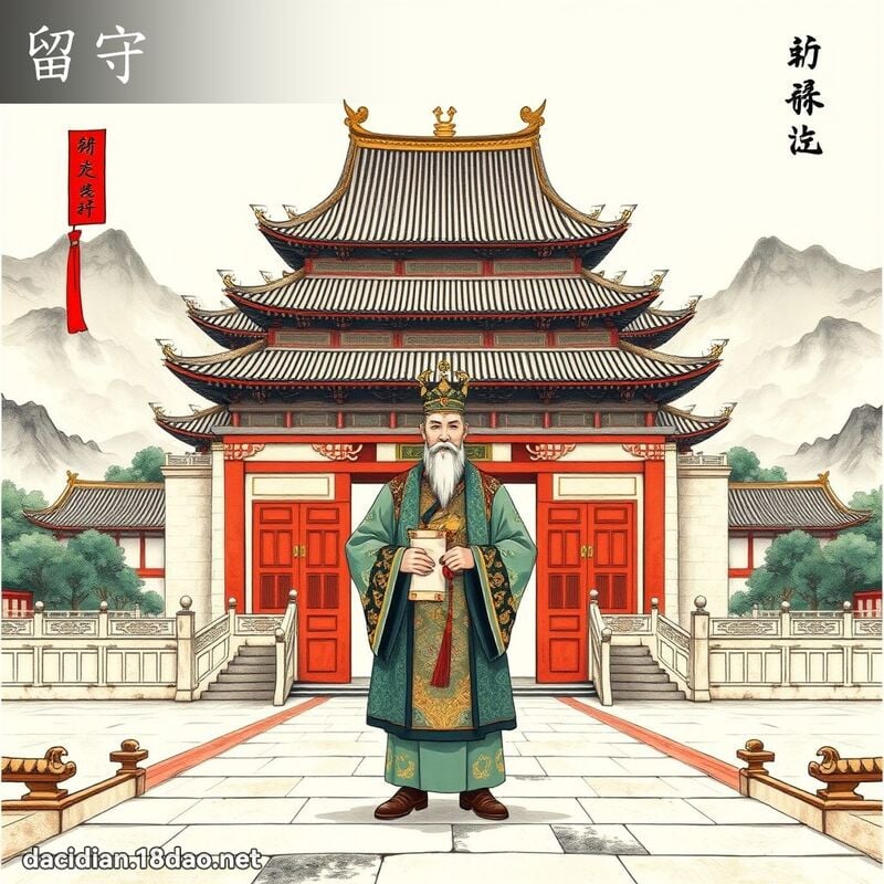 留守 - 國語大辭典配圖
