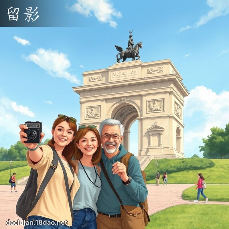 留影 - 國語大辭典配圖