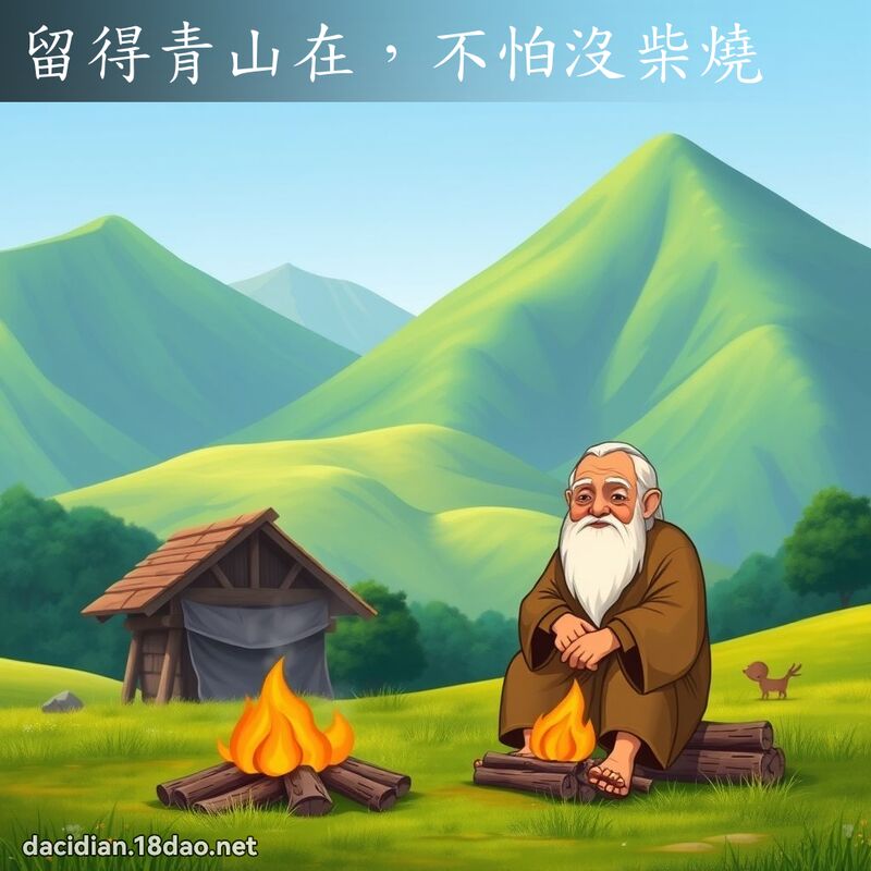 留得青山在，不怕沒柴燒 - 國語大辭典配圖