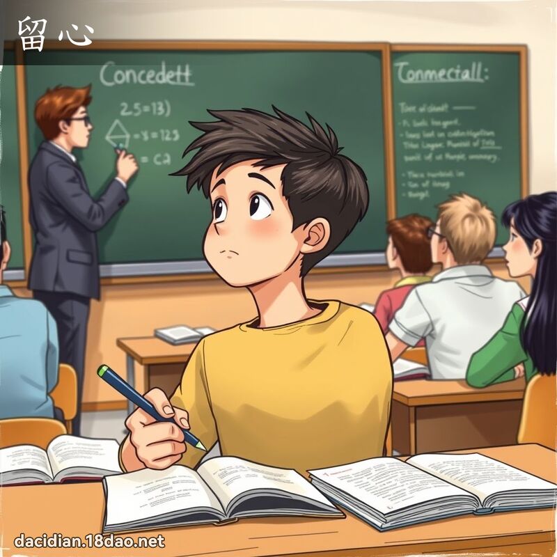 留心 - 國語大辭典配圖