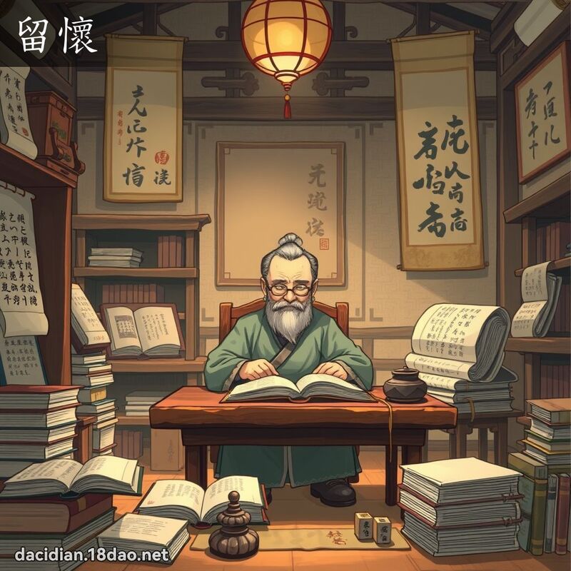 留怀 - 国语大辞典配图