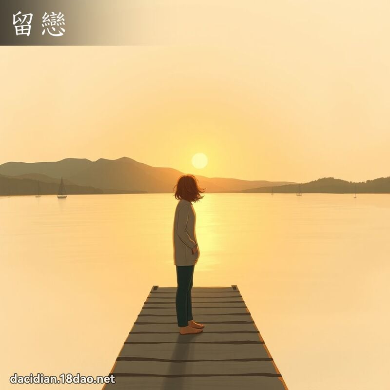 留戀 - 國語大辭典配圖