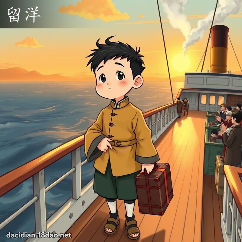 留洋 - 國語大辭典配圖