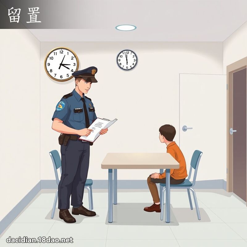 留置 - 國語大辭典配圖