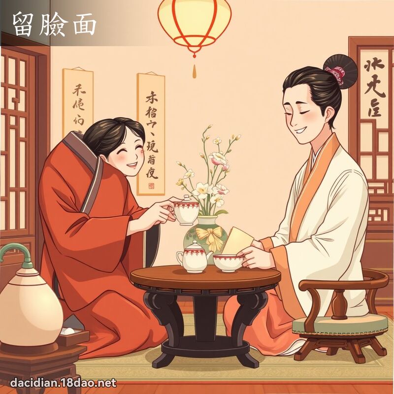 留臉面 - 國語大辭典配圖