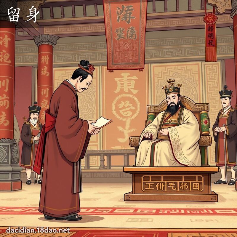 留身 - 國語大辭典配圖