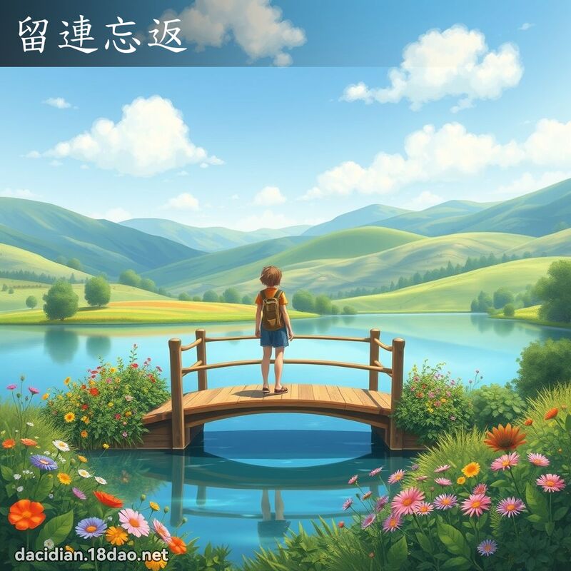留连忘返 - 国语大辞典配图