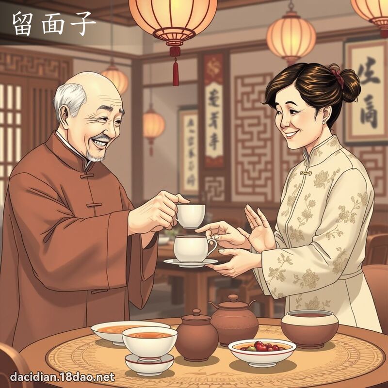 留面子 - 國語大辭典配圖