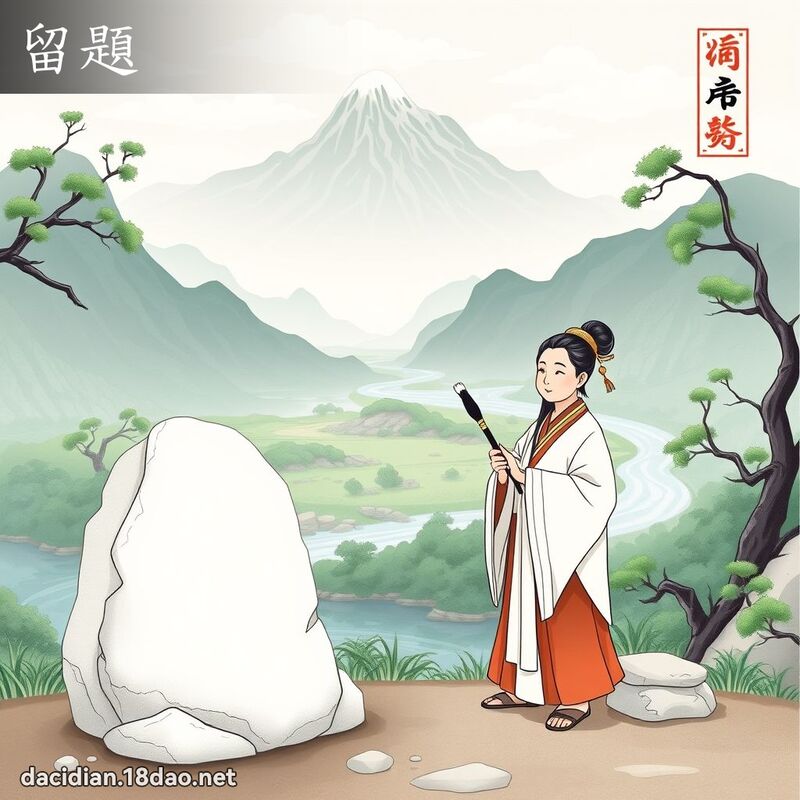 留題 - 國語大辭典配圖