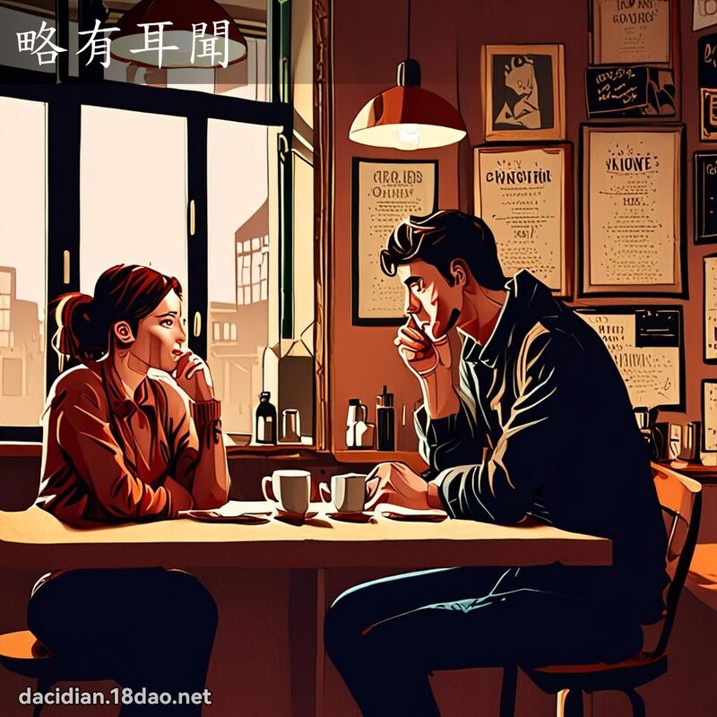 略有耳聞 - 國語大辭典配圖