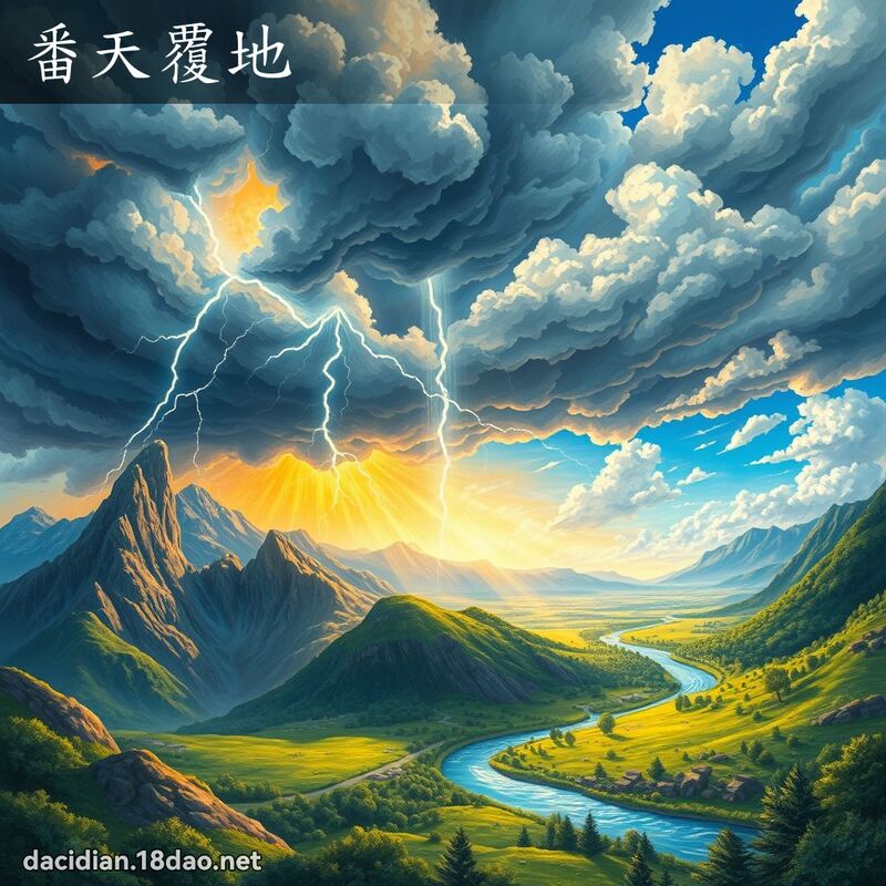 番天覆地 - 国语大辞典配图