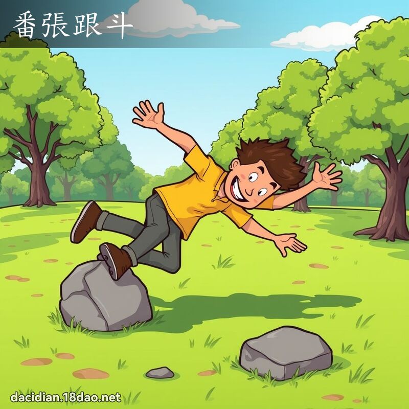 番张跟斗 - 国语大辞典配图