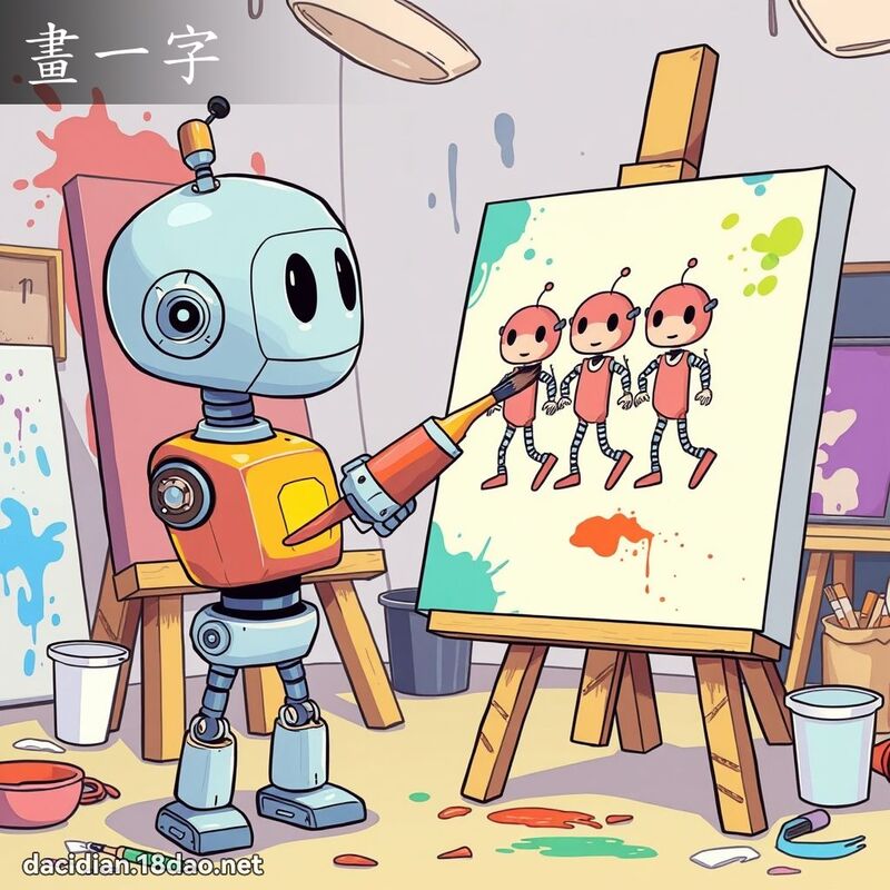 畫一字 - 國語大辭典配圖