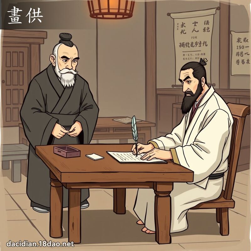 畫供 - 國語大辭典配圖