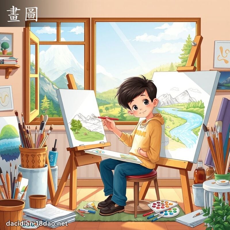 畫圖 - 國語大辭典配圖