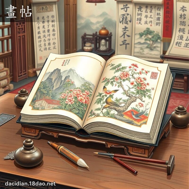 畫帖 - 國語大辭典配圖
