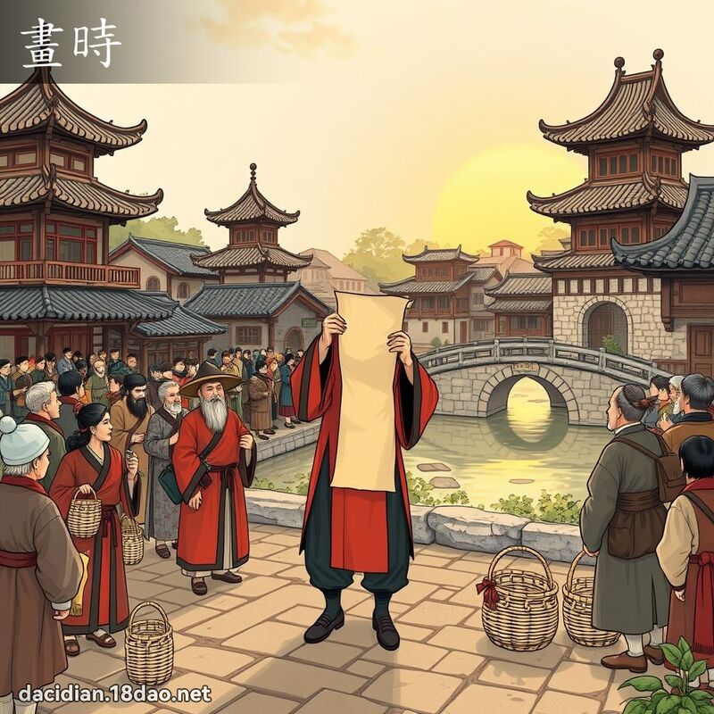 畫時 - 國語大辭典配圖