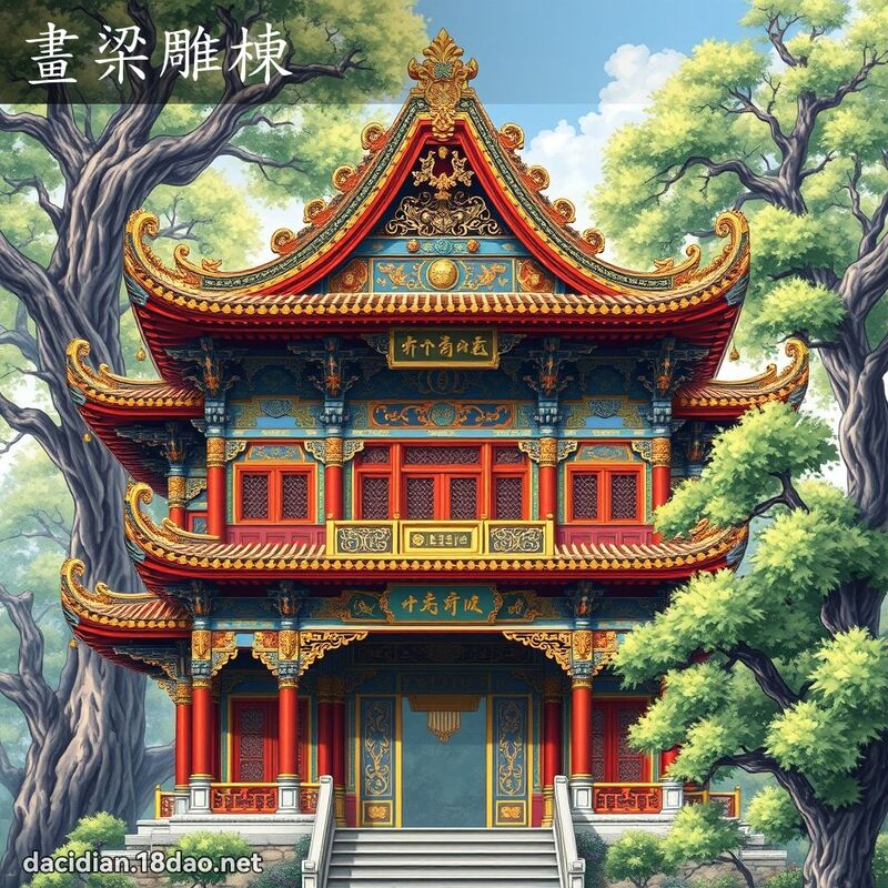 画梁雕栋 - 国语大辞典配图
