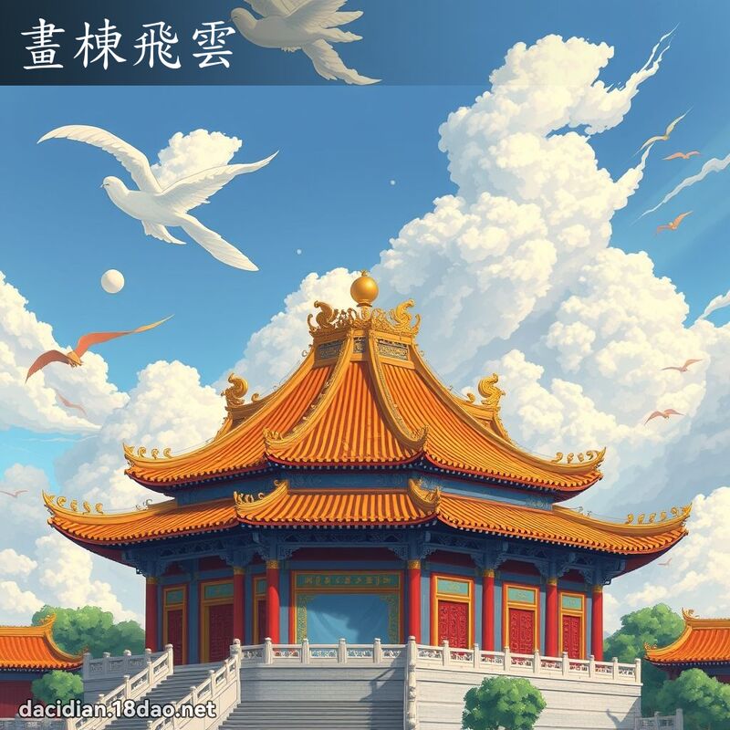 畫棟飛雲 - 國語大辭典配圖