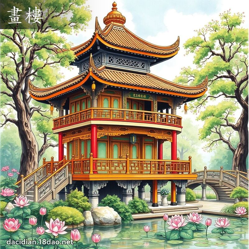 畫樓 - 國語大辭典配圖