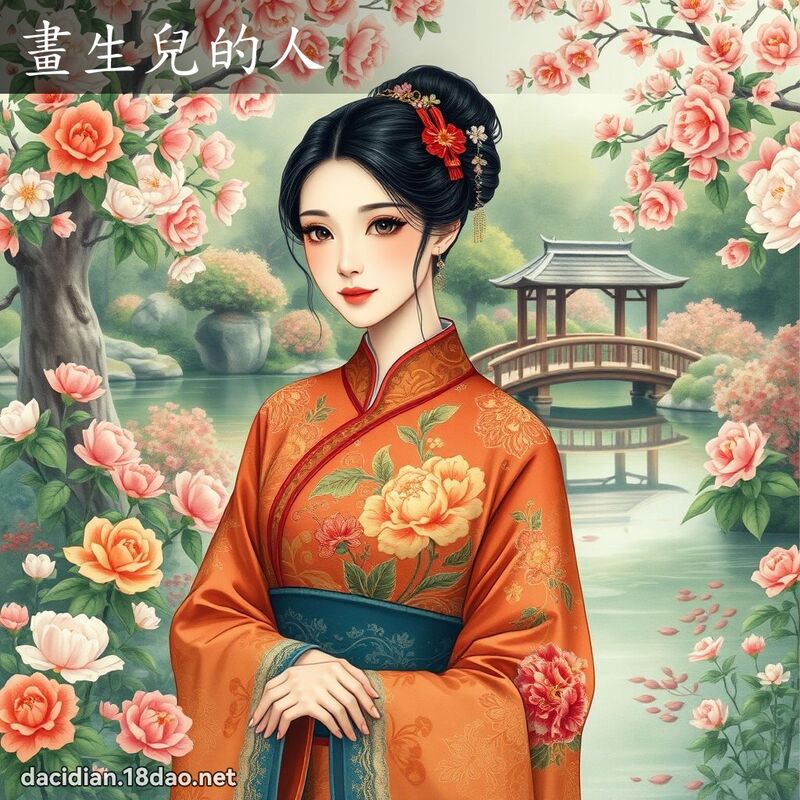 画生儿的人 - 国语大辞典配图