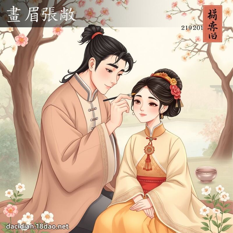 畫眉張敞 - 國語大辭典配圖
