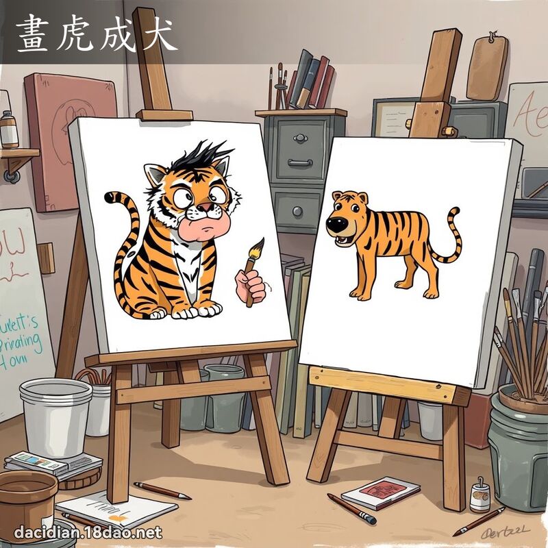 画虎成犬 - 国语大辞典配图