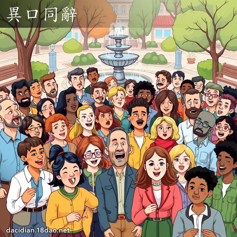 異口同辭 - 國語大辭典配圖