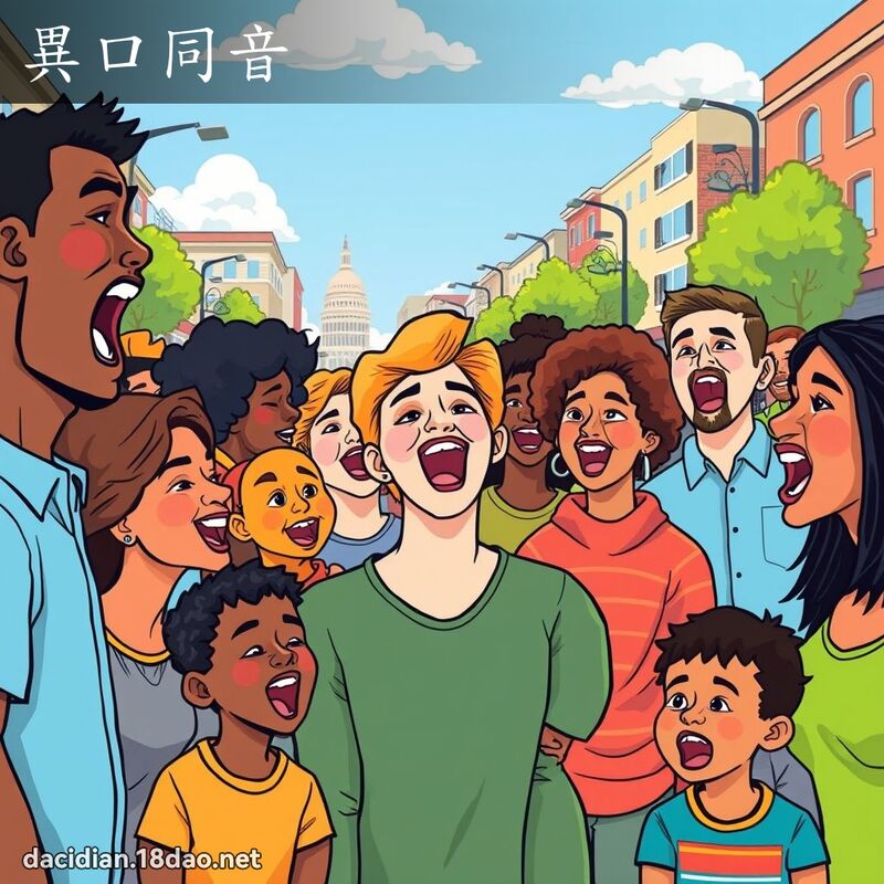 異口同音 - 國語大辭典配圖