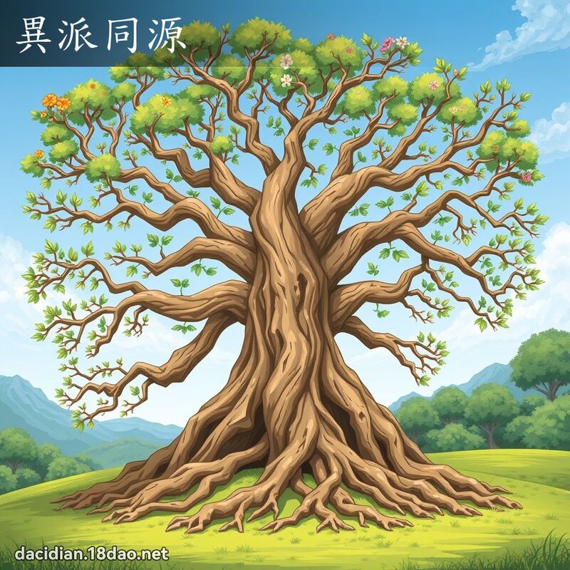 異派同源 - 國語大辭典配圖