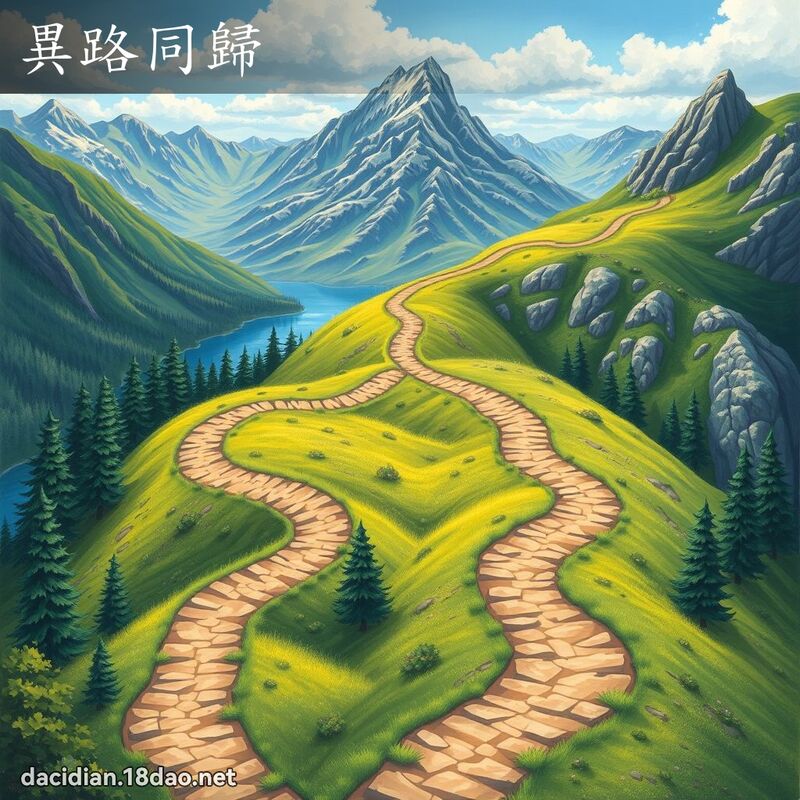 異路同歸 - 國語大辭典配圖