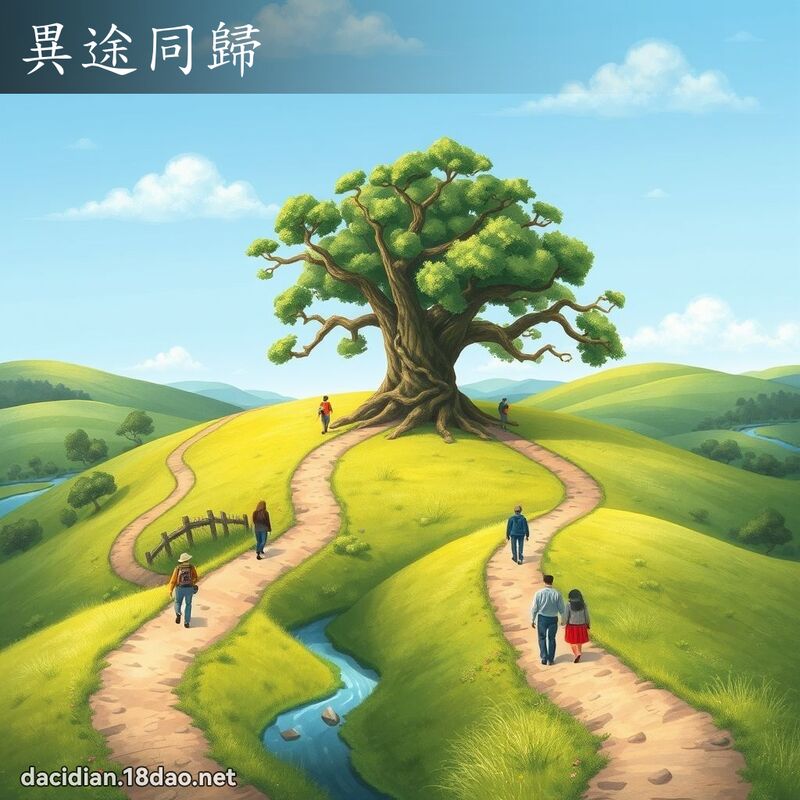 异途同归 - 国语大辞典配图
