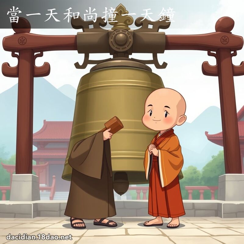 當一天和尚撞一天鐘 - 國語大辭典配圖