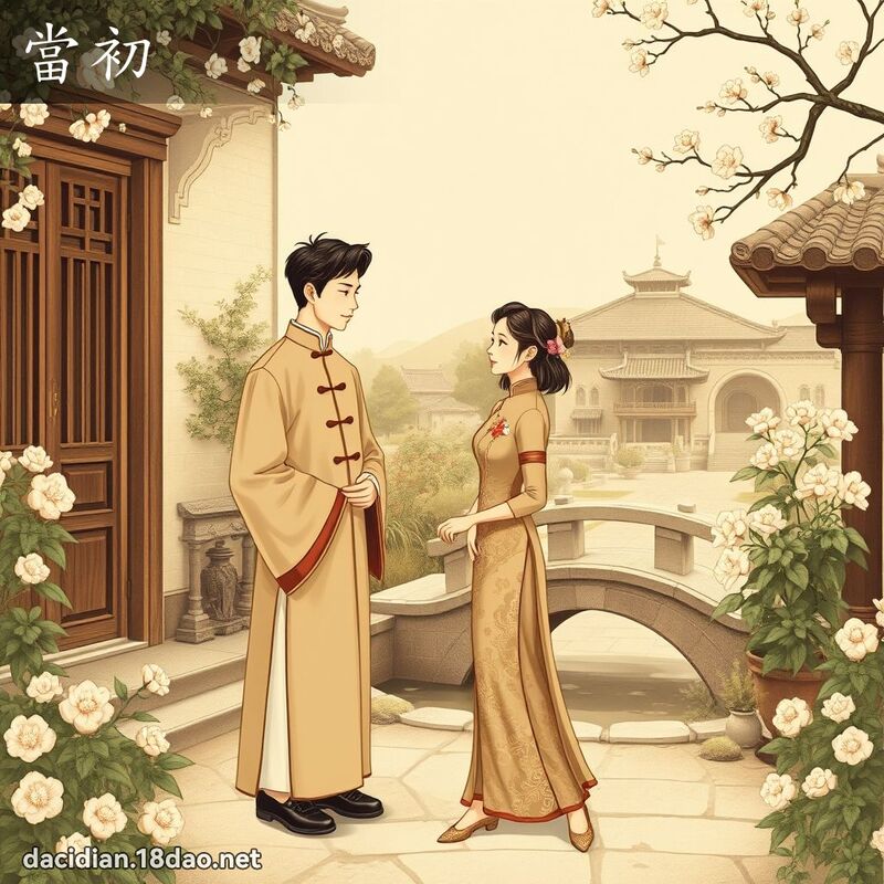 當初 - 國語大辭典配圖