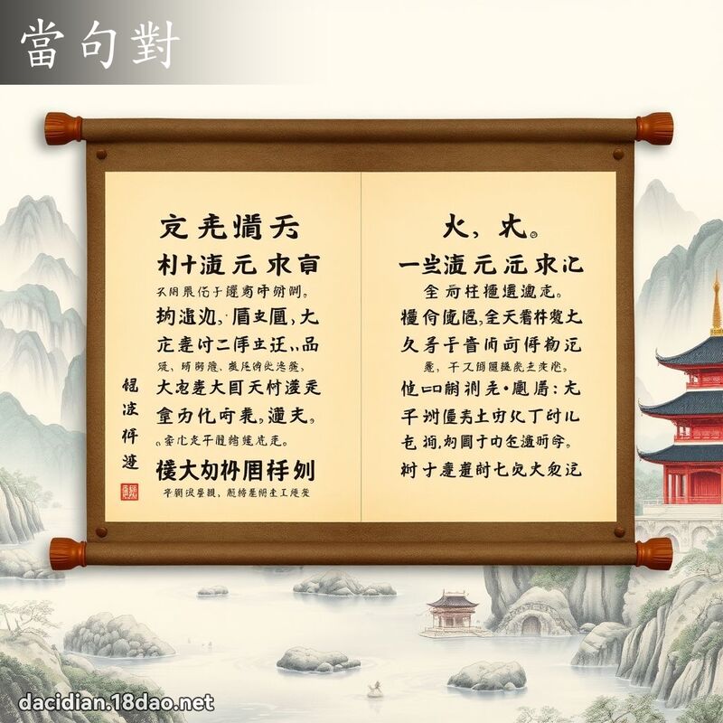 当句对 - 国语大辞典配图