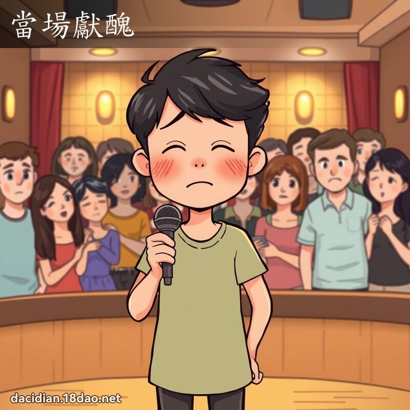 当场献丑 - 国语大辞典配图