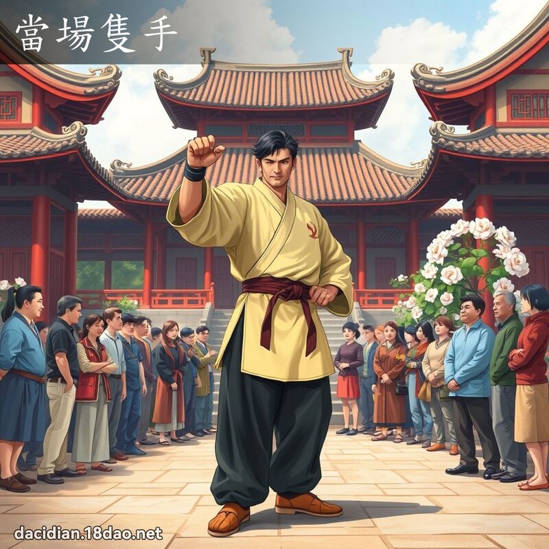 當場隻手 - 國語大辭典配圖