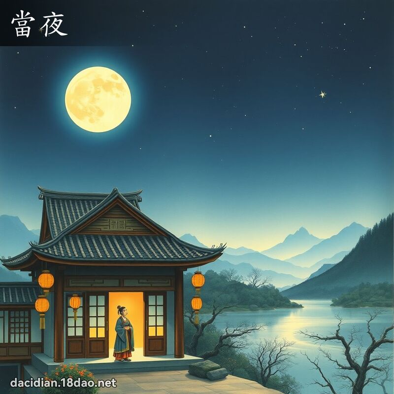 當夜 - 國語大辭典配圖