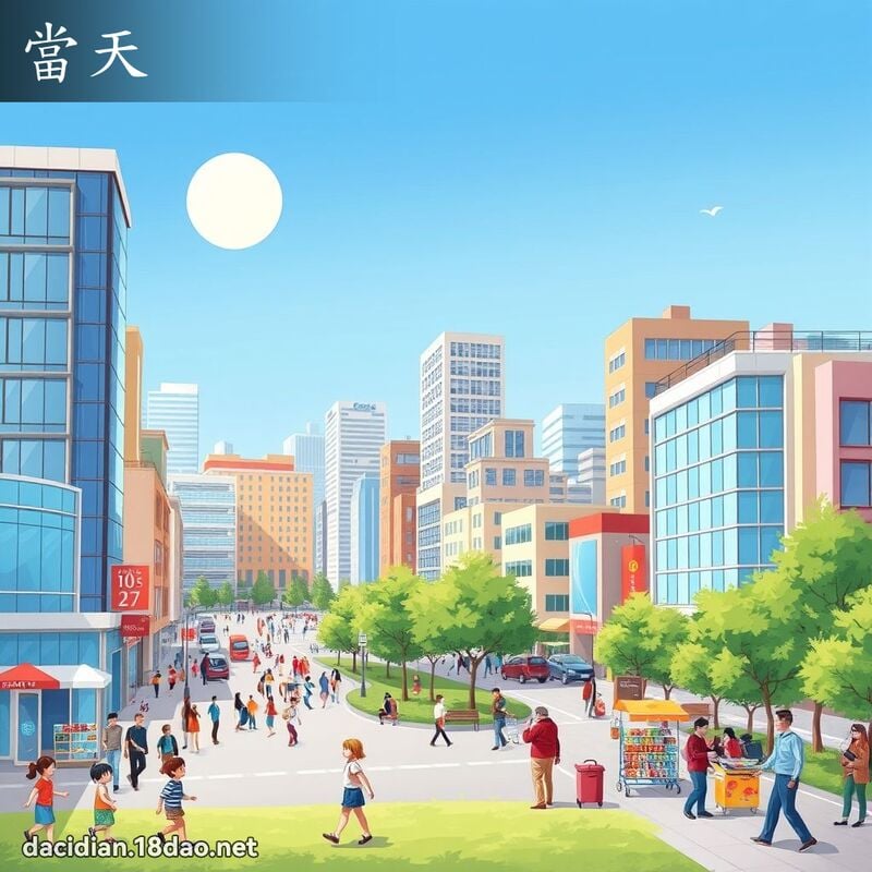 当天 - 国语大辞典配图