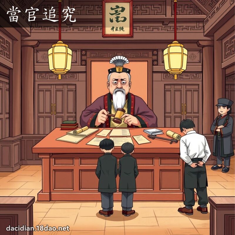 當官追究 - 國語大辭典配圖