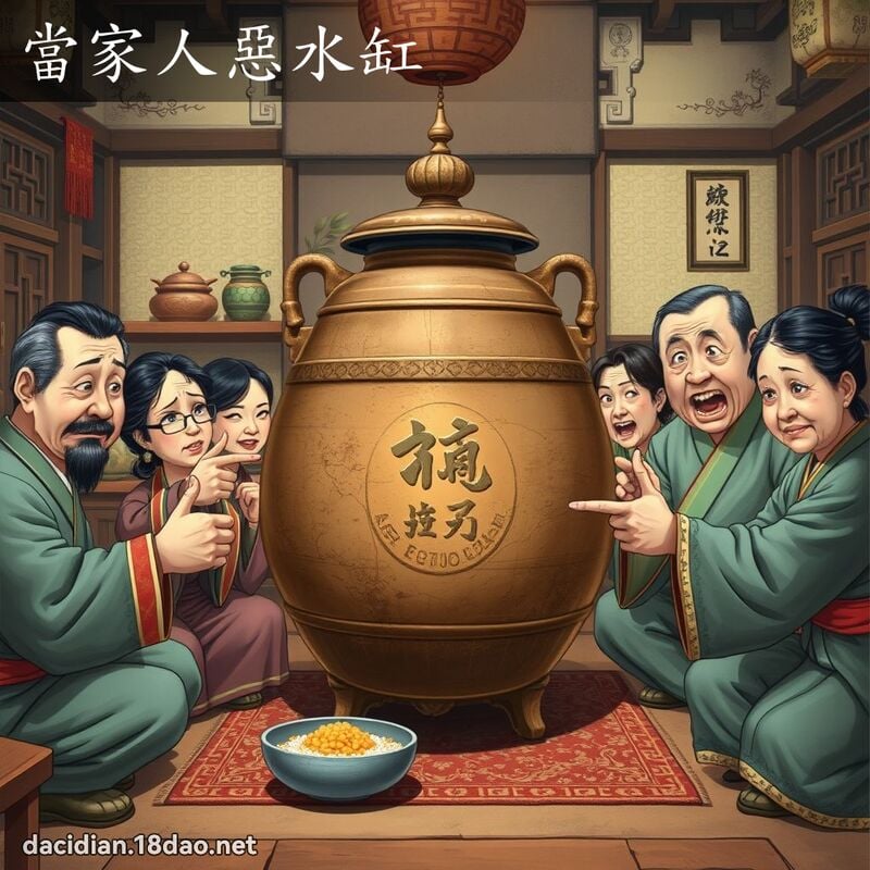 當家人惡水缸 - 國語大辭典配圖