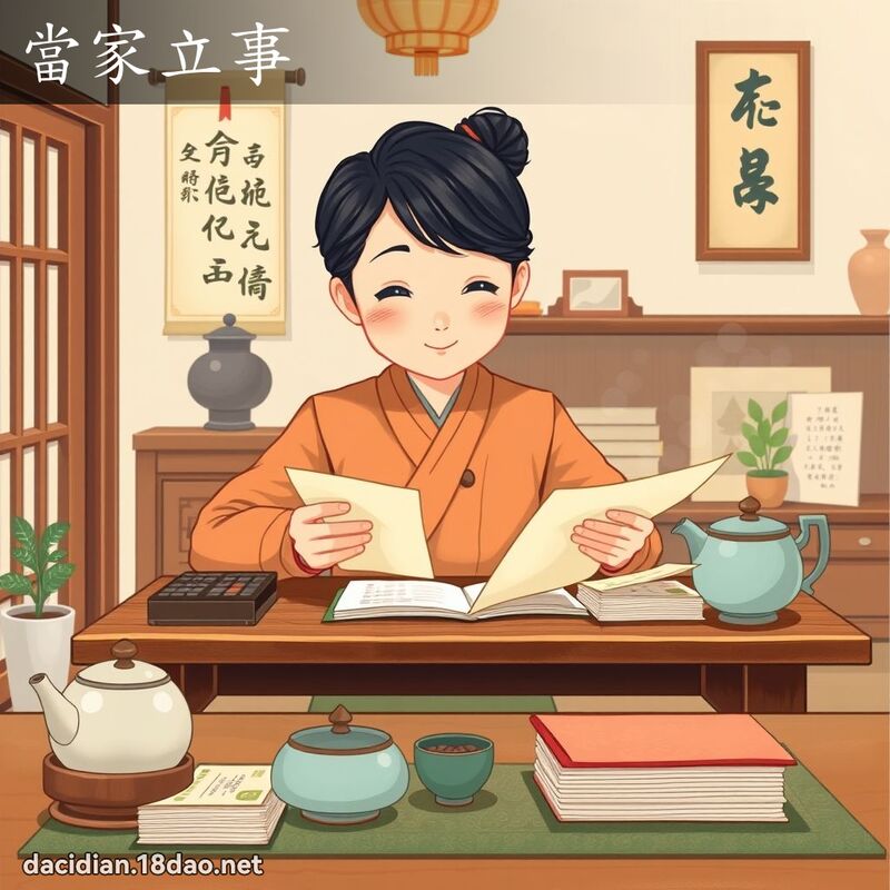 當家立事 - 國語大辭典配圖