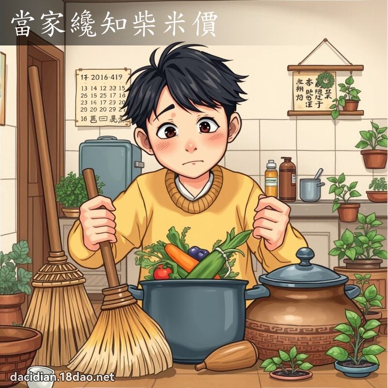 当家纔知柴米价 - 国语大辞典配图