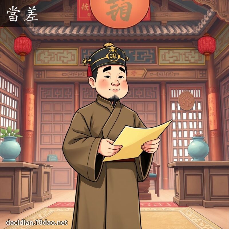 當差 - 國語大辭典配圖