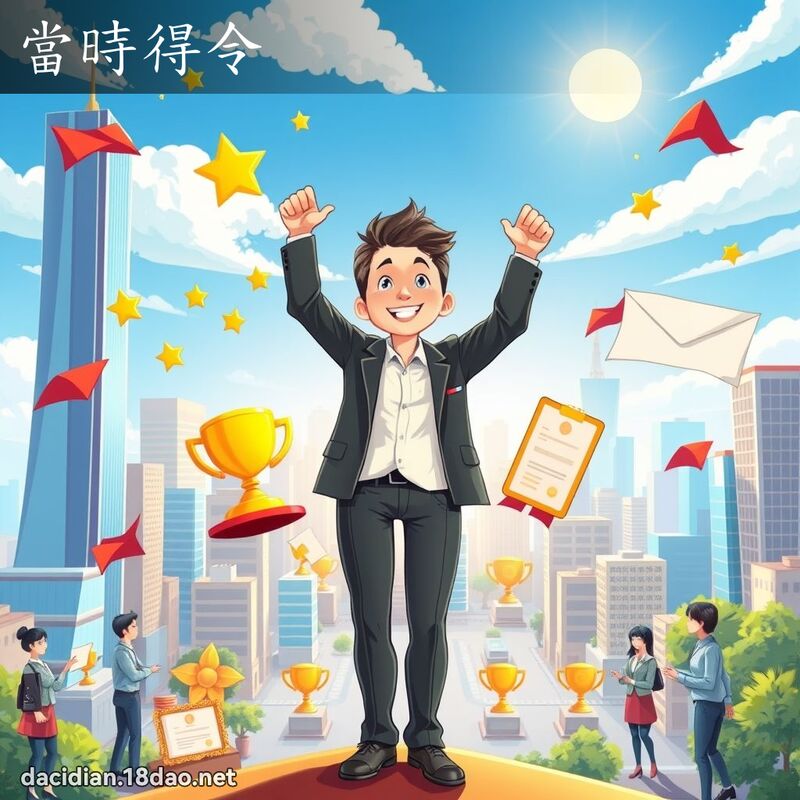 当时得令 - 国语大辞典配图